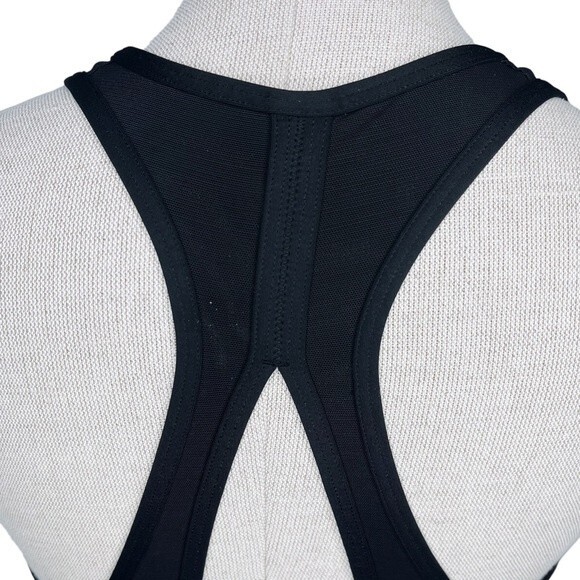 Athleta Contender A-C Bra sz XS * Black Mesh Racerback Workout Gym Sports Bra - Picture 6 of 7